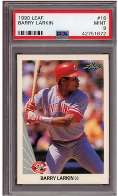 1990 Leaf Barry Larkin #18 PSA 9 MINT - Image 1 of 2