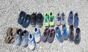 Lot Of 15 Pairs Mens Shoes Brooks, Asics New balance assortment Size 8 to 13 GUC - Picture 1 of 9