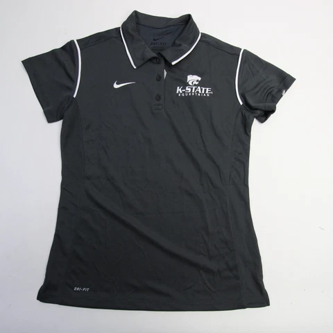 Kansas State Wildcats Nike Dri-Fit Polo Women's Dark Gray/White New Cover