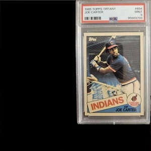 Joe Carter 1985 Topps Tiffany RC Rookie WS Champ BLUEJAYS Homer raro POP37 PSA 9 - Foto 1 di 3