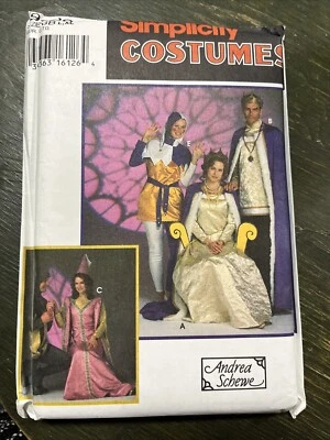 Simplicity  Pattern 9229 King Queen Jester Medieval Costumes Size L, XL Adult - Image 1 of 3