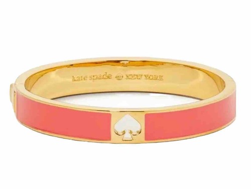 Kate Spade Bracciale Cerniera Foro Corallo Punch Spade Smalto