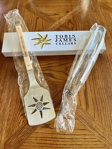 NIB TOBIN JAMES CELLARS Stainless Steel BBQ Barbecue Tools | Spatula & Tongs - Picture 1 of 10
