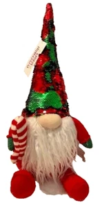 Swedish Santa Gnome Plush🎁 Sequins Reversible Red/Green Scandinavian Tomte NWT - Picture 1 of 6