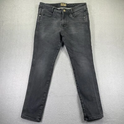 Pantalones de mezclilla Wrangler para hombre 34 gris ajustados rectos elásticos tiro bajo Greenboro Foto 1 de 4