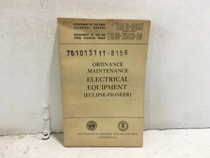 TM 9-8631 Ordnance Maintenance, Electrical Equipment. Eclipse-Pioneer. 1954 - Imagen 1 de 9