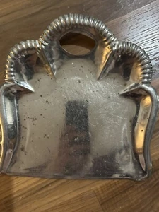 Silver Tone Vintage Silent Butler Crumb Catcher Decorative Vintage Dust Pan - Bild 1 von 3