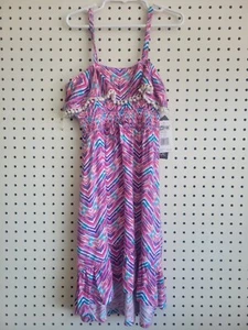 Star Ride Girls Size L (6x)  Multi-Colored Spaghetti String Summer Dress - Picture 1 of 5