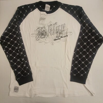 Vintage Brooklyn Xpress Shirt Mens 2XL White Y2K Raglan Sleeve Graphic Print - Image 1 of 4