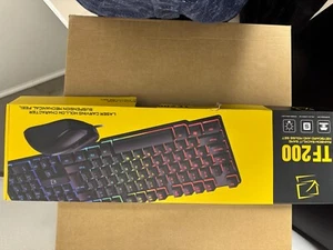 TF200 Gaming Rainbow Backlit Wired Keyboard & TF2 Wired Mouse - Picture 1 of 1