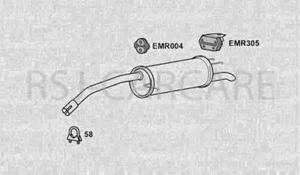 Klarius FT837G Exhaust Rear Box STILO 1.6 ESTATE 01-06 - Picture 1 of 1