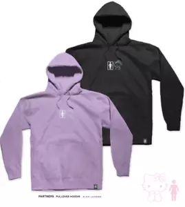 Girl Skateboards Hello Kitty 50th Anniversary Partners Hoodie Black or Purple - Picture 1 of 5