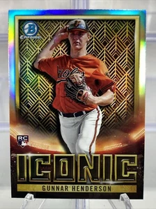 2023 Bowman Chrome GUNNAR HENDERSON Iconic Rookie #BI-19 RC Orioles RC Refractor - Picture 1 of 2