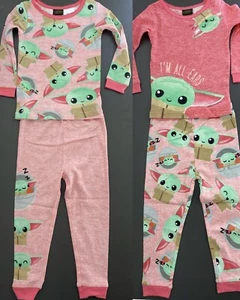 NWT Girls Super Cute Din Grogu Star Wars Mandalorian 4pc Pyjama Mix & Match Set - Picture 1 of 7