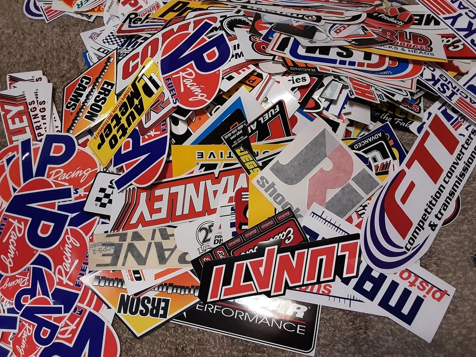 Lote de 25+ calcomanías adhesivas de carreras Hot Rod Rat Chevy Sprint Cup NHRA NASCAR  Foto 1 de 3