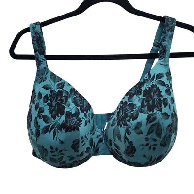 Sujetador Camiseta Cacique Ligeramente Forrado Cobertura Completa Verde Estampado Floral Con Aros 36F Foto 1 de 4
