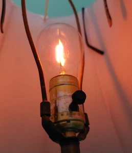 Flickering Orange Light Bulb See Demo! Halloween E26 Medium Screw Base 120V 1W - Picture 1 of 6
