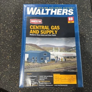 HO Scale Walthers Cornerstone 933-3011 Central Gas & Supply Building Kit - Bild 1 von 4