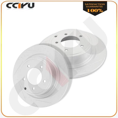 Brake Discs Rotors For 2009 2010 2011-2017 Jeep Compass Rear Drilled and Slotted Foto 1 de 4