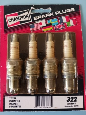 RN11YC4 Champion 4 Pack Spark Plug New In Bubble Pack 322 RN11YC4 Plugs - Image 1 of 3