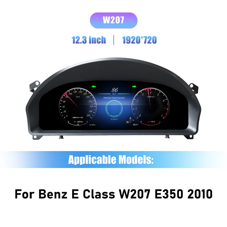 Cuadro de instrumentos LCD digital de 12,3" para Benz Clase E W207 E350 2010-2015 Foto 1 de 4