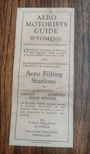 Aero Motorists Guide Wyoming 1924 mapa Capitol Press Cheyenne - Imagen 1 de 11