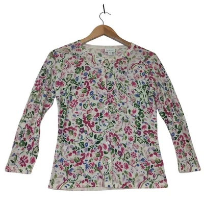Cárdigan Suéter Granate Hill Para Mujer S Floral Cottagecore Femenino Lana Merino Foto 1 de 4