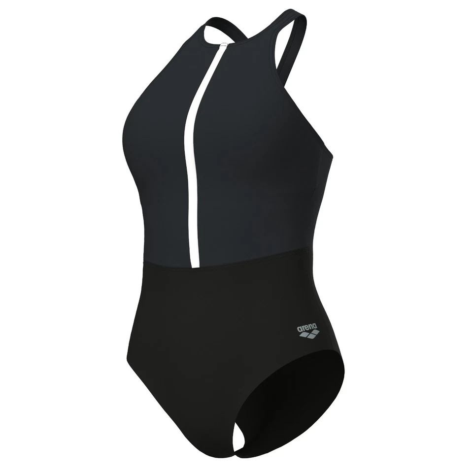 arena Badeanzug Damen schwarz mit verstellbaren Trägern blickdicht Shapewear - Bild 1 von 1