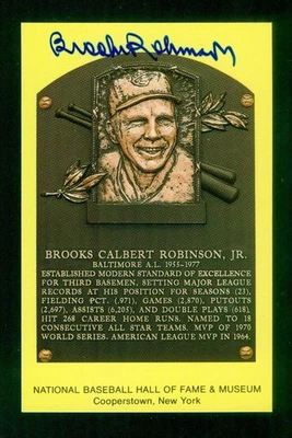 792, Brooks Robinson HOF, Original Signed/Autograph, Postcard, Orioles, 1955-77 - Image 1 of 4