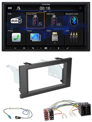 Alpine Bluetooth 2DIN MP3 DAB USB Autoradio Radioeinbauset Doppel-DIN Autoradio - Bild 1 von 4