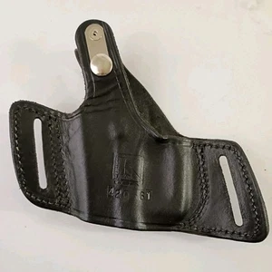 Triple K Black Leather Gun Holster 420-6 - Picture 1 of 7