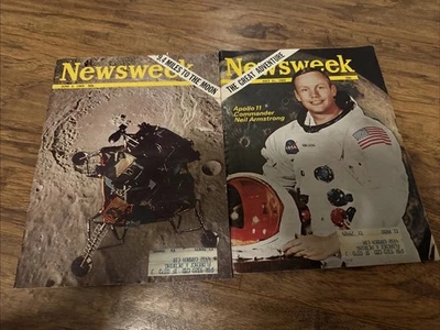 Vintage Newsweek Magazine July 21 1969 Apollo 11 Neil Armstrong / June 2 1969 - Image 1 of 4