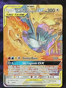 Pokemon Moltres & Zapdos & Articuno GX 44/68 Hidden Fates - Picture 1 of 6
