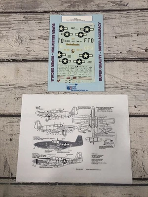 Calcomanías SUPER ESCALA 1/48 P-51 48-590 Mustang Aces 443º FS/4º FG y 353º FS/354º Foto 1 de 4
