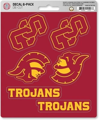 University of Southern California USC Trojans 6-Piece Decal Sticker Set, 5x6... - Image 1 of 4