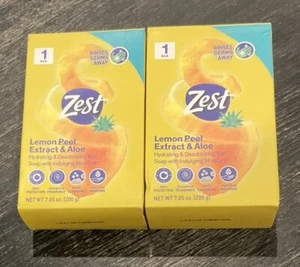 2 pack - Zest Lemon Peel Extract & Aloe Hydrating & Deodorizing Bar Soap 7.05 oz - Picture 1 of 1