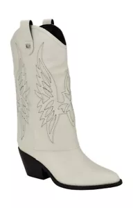 Bota Western GUESS Raegan para mujer blanca talla 10 - Imagen 1 de 8