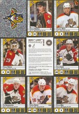 2008-09 Panini NHL Stickers Florida Panthers Complete Team Set (9)