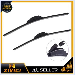 Front Windscreen Wiper Blades Pair of 19inch (480mm)+14inch (350mm) Fits Hook - Picture 1 of 5
