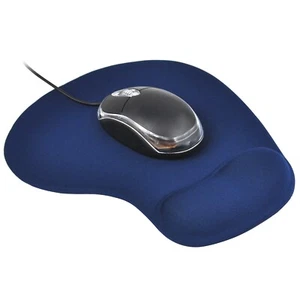 BLUE ANTI-SLIP MOUSE MAT PAD WITH FOAM WRIST SUPPORT PC & LAPTOP ~UK SELLER~ - Picture 1 of 1