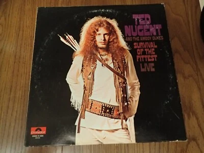 TED NUGENT & AMBOY DUKES "SURVIVAL OF THE FITTEST LIVE" VINYL LP 1971 24-4035. Foto 1 de 4