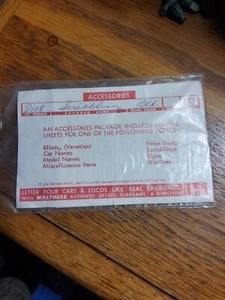 Walthers HO Scale Decals D108 Scribblings New Sealed Vintage - Picture 1 of 2