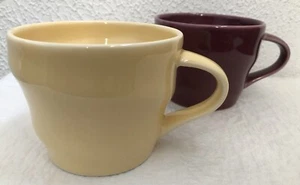 Starbucks Tassen Butter Pale Yellow Swirl Wave & Purple Swirl Cup 12 Oz 2er Set - Bild 1 von 10
