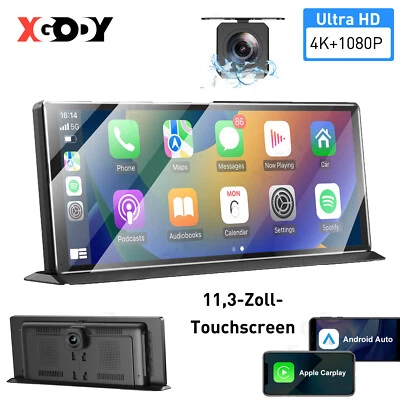 11.3 Zoll Wireless Android Auto Apple CarPlay Autoradio Tragbar Touchscreen GPS - Bild 1 von 4