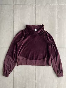 Women’s Lululemon Jumper Pullover Sweater Fleece / Velour Burgundy Size Medium - Picture 1 of 12