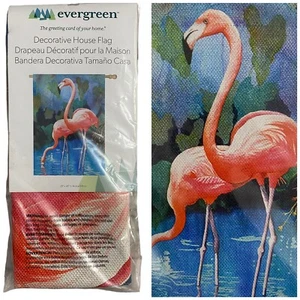 Evergreen Yard Flag Flamingo Summer Decorative Outdoor Living 29 X 43 inches - Picture 1 of 11