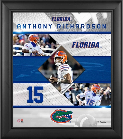 Anthony Richardson Florida Gators Framed 15" x 17" Stitched Stars Collage Cover