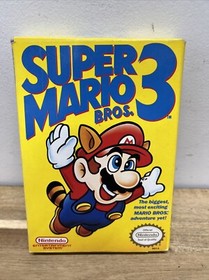 Super Mario Bros. 3 (Nintendo NES, 1990) con estuche y funda. Redmond 3 tornillos