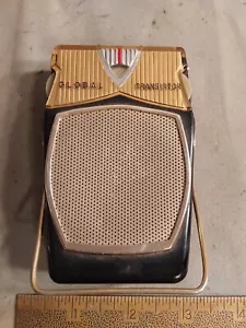 GLOBAL TRANSISTOR GR-711 6 TRANSISTOR JAPAN MADE RADIO Black & GOLD - Picture 1 of 8