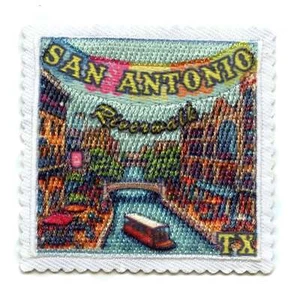 San Antonio Riverwalk Aufnäher Texas Stempel Reise bestickt aufbügeln - Bild 1 von 2